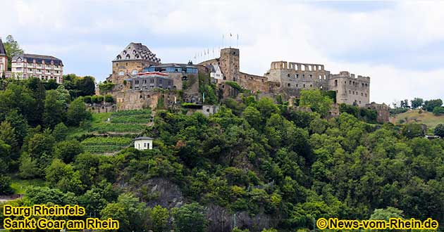 Die Ruinen der mittelalterlichen Burg Rheinfels bei St. Goar sowie die unterirdischen Gnge der Festung sind eindrucksvoll, ebenso die Aussicht.