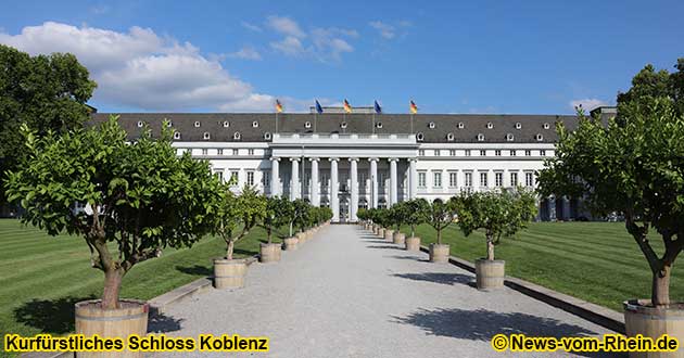 Direkt am Rhein gelegen, ist das Kurfrstliche Schlo in Koblenz der erste und bedeutendste frhklassizistische Bau im Rheinland.