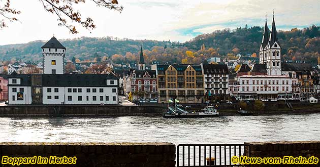 Am Rheinufer von Boppard, einem an der grten Rheinschleife gelegenen Ort zwischen Koblenz und Mainz erhebt sich die Bopparder Burg, auch Kurtrierische oder Kurfrstliche Burg genannt