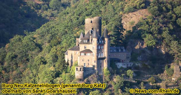 Burg Neu-Katzenellenbogen bei Sankt Goarshausen am Oberen Mittelrhein