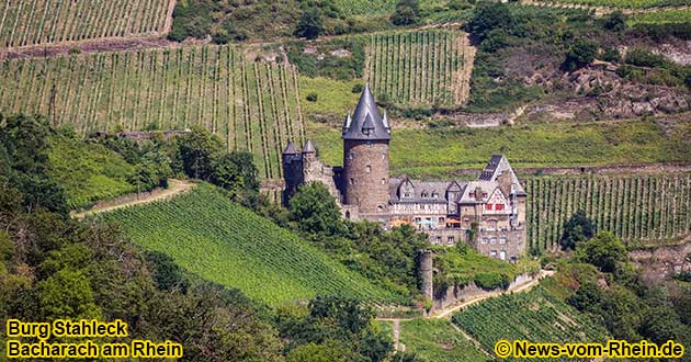 Die Burg Stahleck bei Bacharach am Rhein