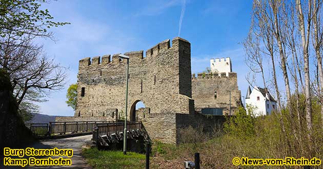 Haupttor der Burg Sterrenberg oberhalb von Kamp Bornhofen.