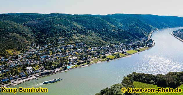 Kamp Bornhofen, ein viel besuchter Wallfahrtsort gegenber von Bad Salzig, einem Ortsteil von Boppard am Rhein.