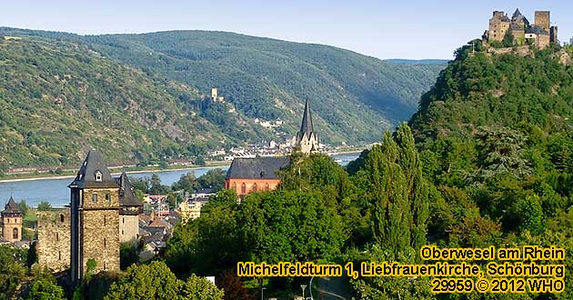 Oberwesel am Rhein, Michelfeldturm 1, Liebfrauenkirche, Schnburg