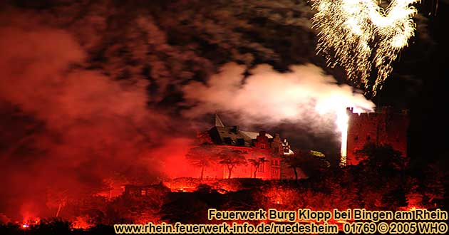 Feuerwerk Rhein in Flammen bei Bingen am Rhein