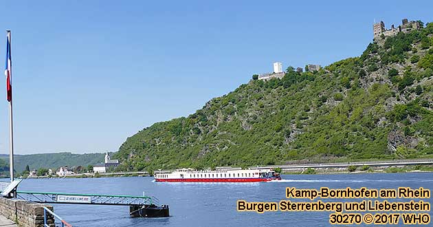 Kamp-Bornhofen am Rhein, Burg Sterrenberg, Burg Liebenstein